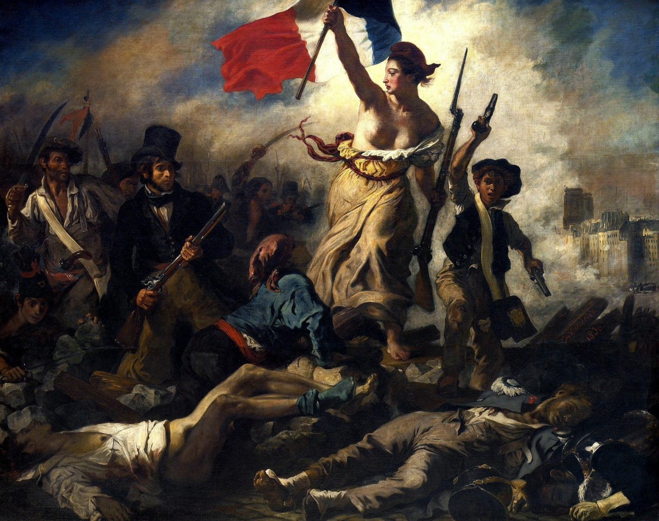 Revolución francesa: libertad, igualdad, fraternidad. 