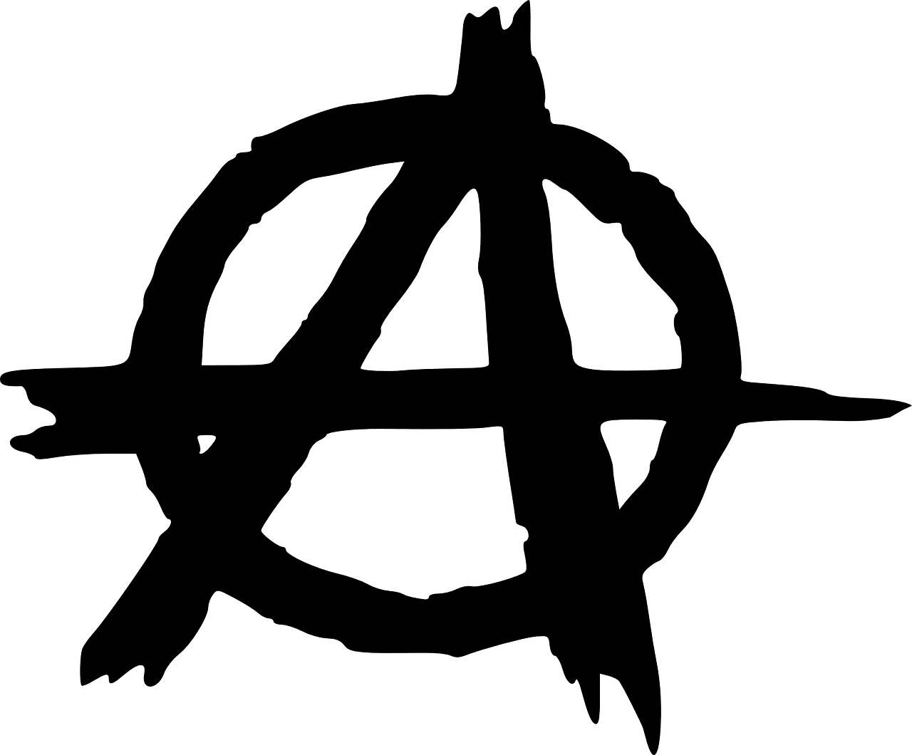 A circulada, símbolo anarquista. 