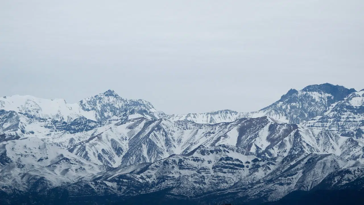 Cordillera de los Andes, frontera entre Chile y Argentina. 