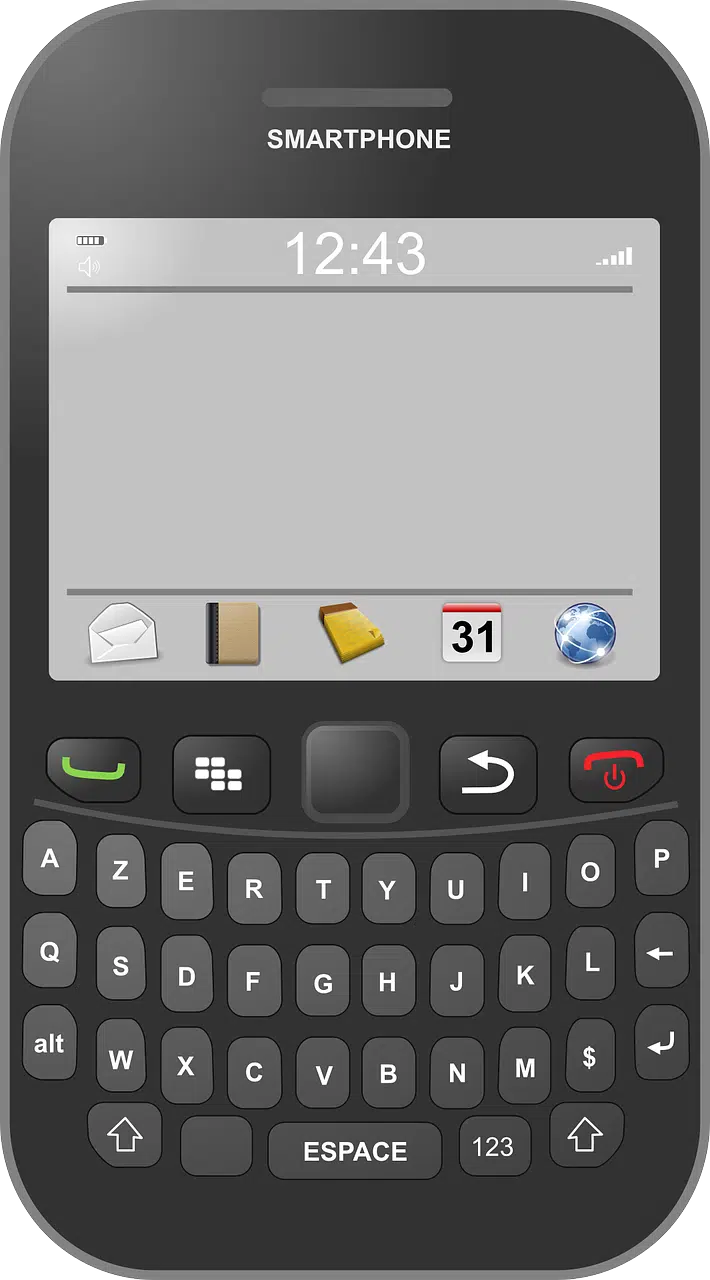 Teclado celular blackberry