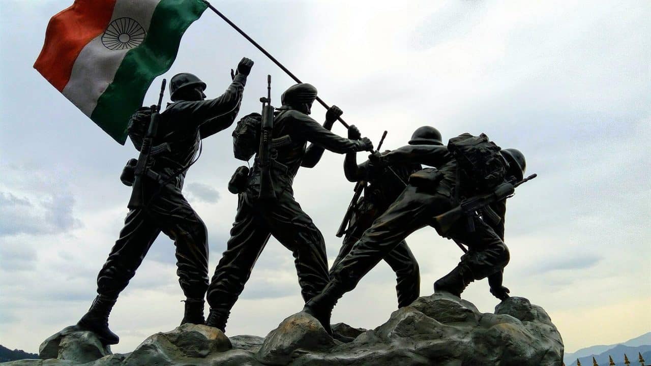 Estatua del ejército indio. 