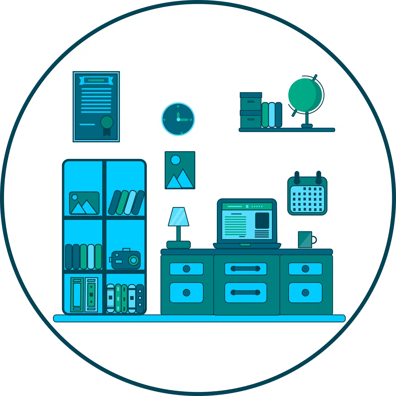 Multimedia entorno de trabajo escritorio