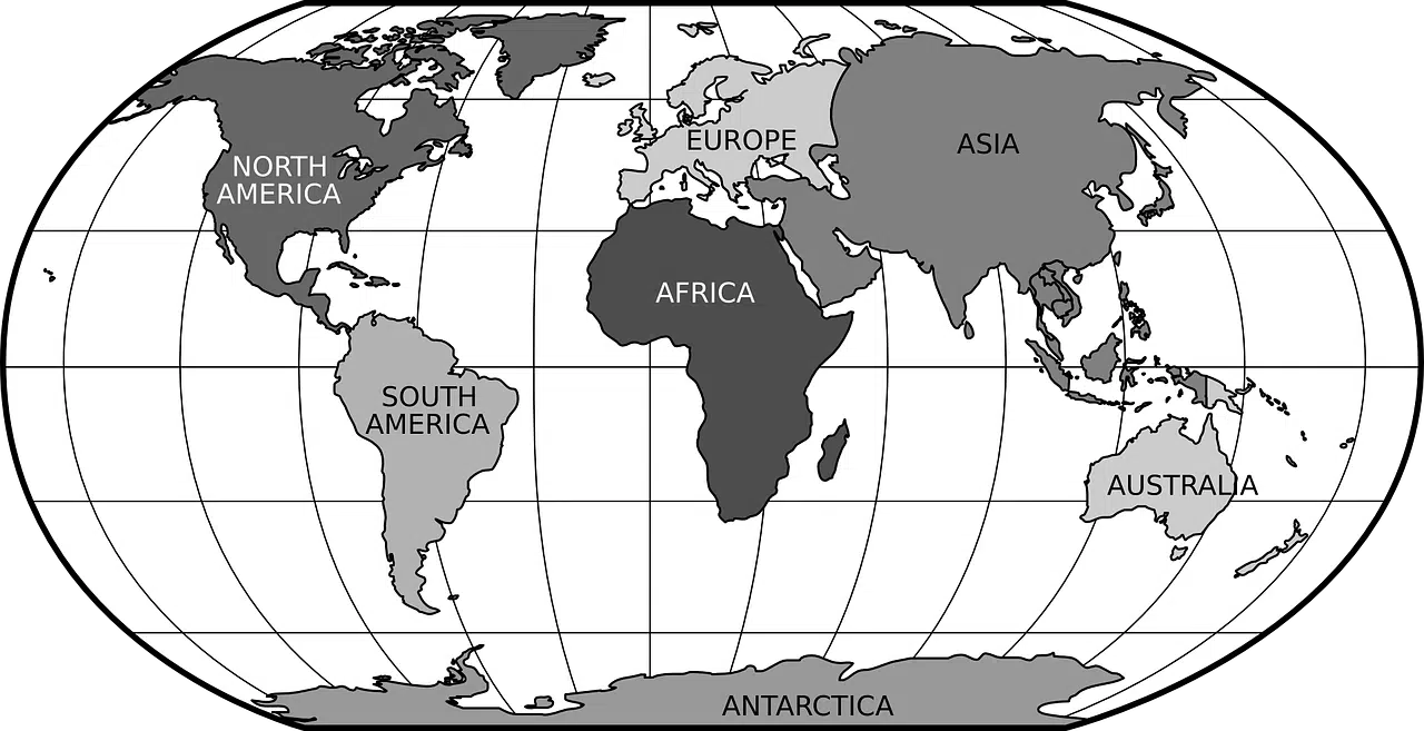 Sistema de coordenadas geográficas. 