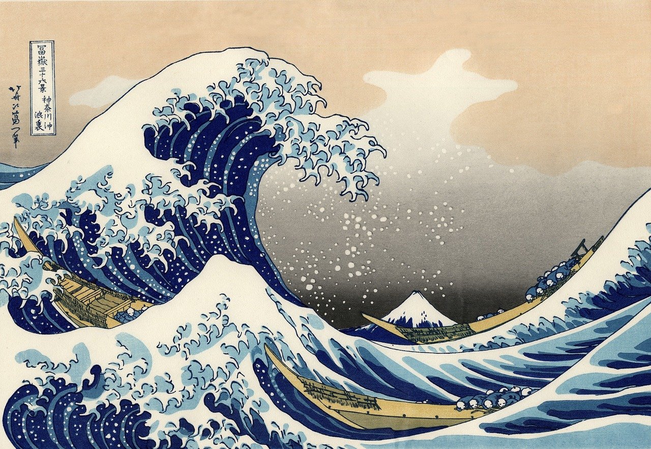 Gran ola del artista japonés Hokusai